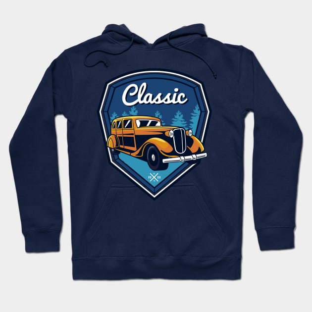 Car Badge Classic Hoodie by Harrisaputra